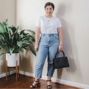 NWT Everlane Women’s The 90s Cheeky Jean Ankle Cut Light Blue Denim Pant Size 32